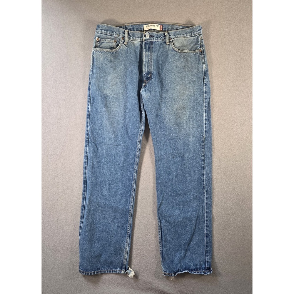 Vintage Levis 505 Jeans Mens 38x32 Distressed Medium Wash Denim Straight Fit